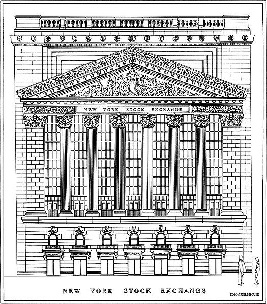 NYSE sketch by Simon Fieldhouse
