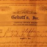Historic stock certificate of New York company