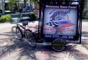 signboard bicycle advertising example