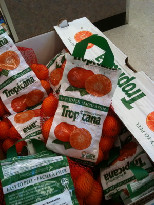 Tropicana orange POP display