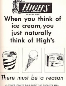 High's Dairy Stores highs