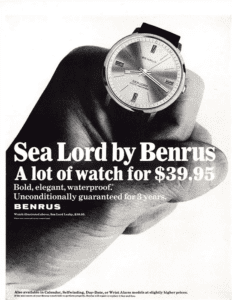 Benrus Watch the Sea Lord