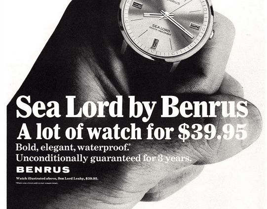 Benrus Watch the Sea Lord