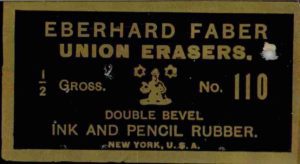 eberhard faber union erasers pencil new york