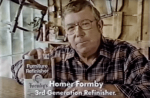 Homer Formby in a 1980s ad.